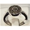 Image 2 : #37-STERLING SILVER BROWN DIAMOND RING