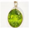 Image 1 : #39-14KT YELLOW GOLD PERIDOT PENDANT