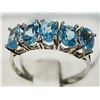 Image 1 : #48-10KT WHITE GOLD BLUE TOPAZ RING