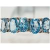 Image 2 : #48-10KT WHITE GOLD BLUE TOPAZ RING