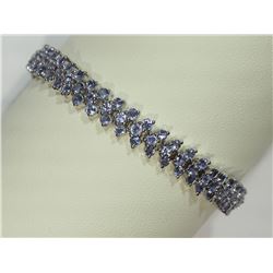 #50-STERLING SILVER TANZANITE BRACELET