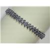 Image 1 : #50-STERLING SILVER TANZANITE BRACELET