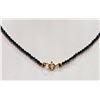 Image 2 : #4-14KT YELLOW GOLD CLASP BLACK SPINEL NECKLACE