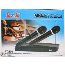 NEW WIRELESS MICROPHONE AND RECEIVER SET