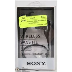 NEW SONY WIRELESS AND WATER RESISTANT STEREO