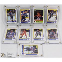 LOT OF 9 CASED O-PEE-CHEE OILERS HOCKEY CARDS