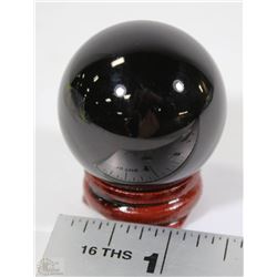 #42-NATURAL BLACK OBSIDIAN SPHERE BALL