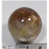 Image 1 : #1 GOLDEN BROWN AGATE CRYSTAL QUARTZ SPHERE BALL