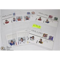 6 PCS DAY OF ISSUE STAMPS - NHL