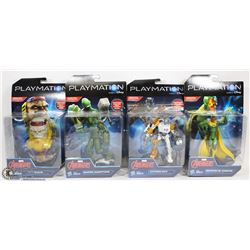 LOT OF 4 PLAYMATION MARVEL AVENGERS FIGURES