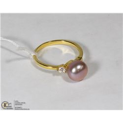 #76 FRESH WATER PEARL RING .925 STERLING SILVER