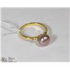 Image 1 : #76 FRESH WATER PEARL RING .925 STERLING SILVER
