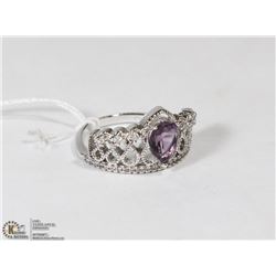 #86 PURPLE AMETHYST .925 STERLING SILVER RING