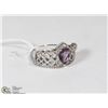 Image 1 : #86 PURPLE AMETHYST .925 STERLING SILVER RING