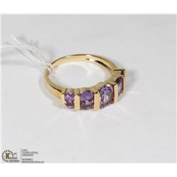 #143 GENUINE AMETHYST RING .925 STERLING SILVER