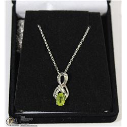 #126 GENUINE PERIDOT PENDANT NECKLACE