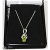 Image 1 : #126 GENUINE PERIDOT PENDANT NECKLACE