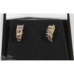#137 GENUINE PURPLE AMETHYST EARRINGS