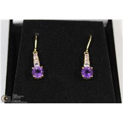 #136 GENUINE PURPLE AMETHYST EARRINGS
