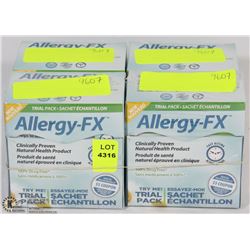 LOT OF 4 ALLERGY-FX MULTI-SYMPTOM ALLERGY RELIEF