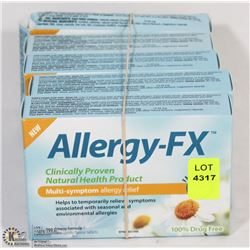 LOT OF 5 ALLERGY-FX MULTI-SYMPTOM ALLERGY RELIEF