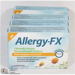 LOT OF 4 ALLERGY-FX MULTI-SYMPTOM ALLERGY RELIEF