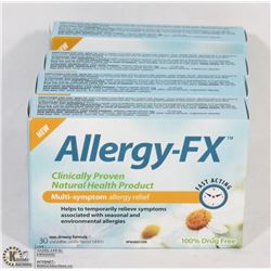 LOT OF 4 ALLERGY-FX MULTI-SYMPTOM ALLERGY RELIEF