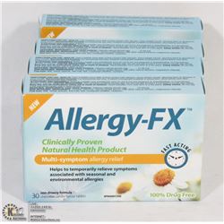 LOT OF 4 ALLERGY-FX MULTI-SYMPTOM ALLERGY RELIEF