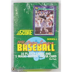 1991 SCORE BASEBALL CARDS FACTORY SEALED SERIES I
