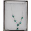 Image 1 : #114  SWISS BLUE TOPAZ GEMSTONE NECKLACE