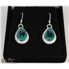 Image 1 : #122 SWISS BLUE TOPAZ GEMSTONE EARRINGS