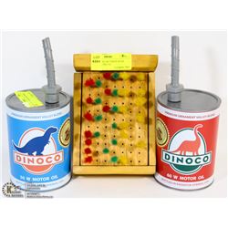 32 VINTAGE BLOW DARTS WITH WOOD CASE (METAL