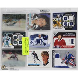 SHEET OF 9 COLLECTIBLE HOCKEY CARDS INCL.