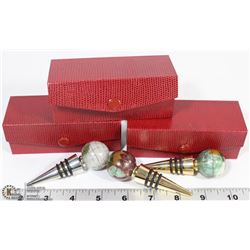 3 NATURAL GEM STONE WORLD WINE STOPPERS