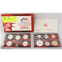 USA MINT SILVER PROOF COIN  SET 2004