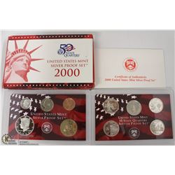 USA MINT SILVER PROOF COIN  SET 2000