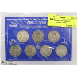GREAT BRITAIN WWII SET OF FLORINS 1939-1945 COIN