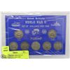 Image 1 : GREAT BRITAIN WWII SET OF SHILLINGS 1939-1945 COIN