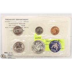 TREASURY DEPARTMENT US 1965 COIN SET