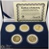 Image 1 : MORGAN MINT GOLD PLATED STATEHOOD QUARTER DOLLARS