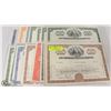 Image 1 : LOT OF 14 ASSORTED STOCK CERTIFICATES FROM 1960'S