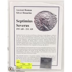 ANCIENT ROME SILVER DENARIUS 193AD-211 AD