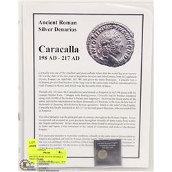 ANCIENT ROME SILVER DENARIUS 198AD-218 AD