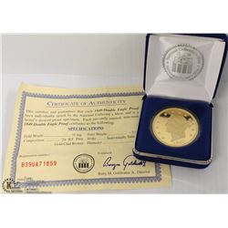 1849 DOUBLE EAGLE PROOF WITH COA