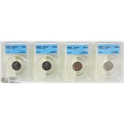 LOT OF FOUR GRADED CANADIAN 1945-2005 VICTORY