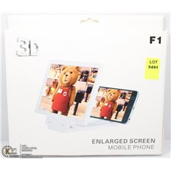 NEW WHITE 3D MOBILE PHONE ENLARGE SCREEN MAGNIFIER