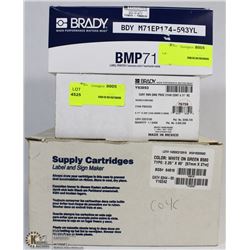 LOT OF 3 DIFFERENT BRADY INDUSTRIAL LABEL