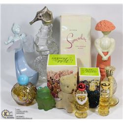 FLAT WITH ASSORTED AVON COLLECTIBLES