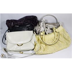 FLAT OF 5 ASSORTED PURSES INCL JONES NEW YORK