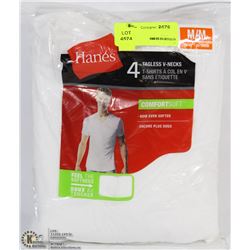 HANES MENS TAGLESS V-NECK T-SHIRTS SIZE MEDIUM